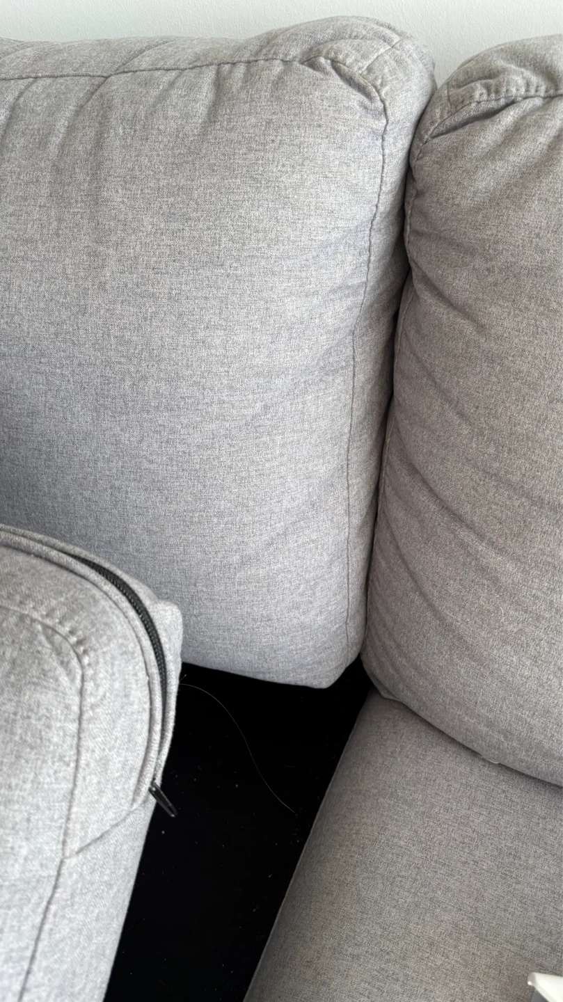 Grey Fabric Loveseat Sofa - photo 4