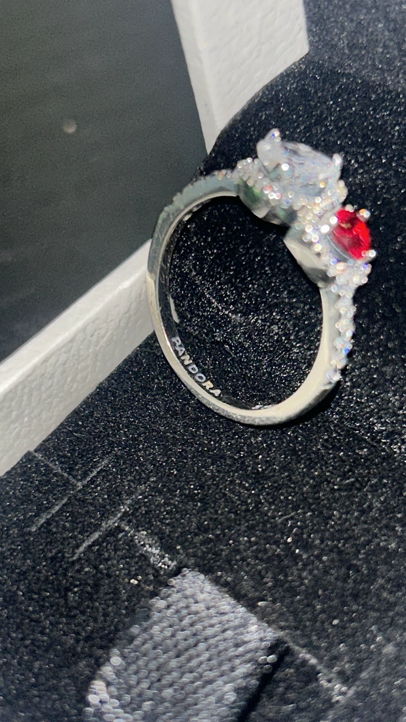Pandora Sparkling Heart Ring ( size 7 ) - photo 3