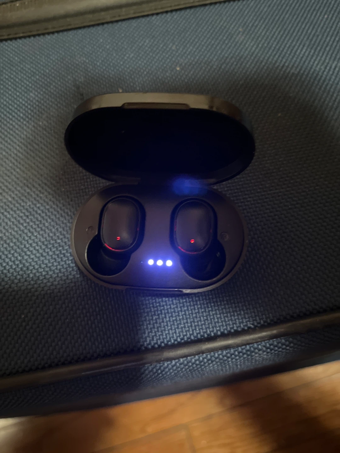 Black Wireless Earbuds with Charging Case
