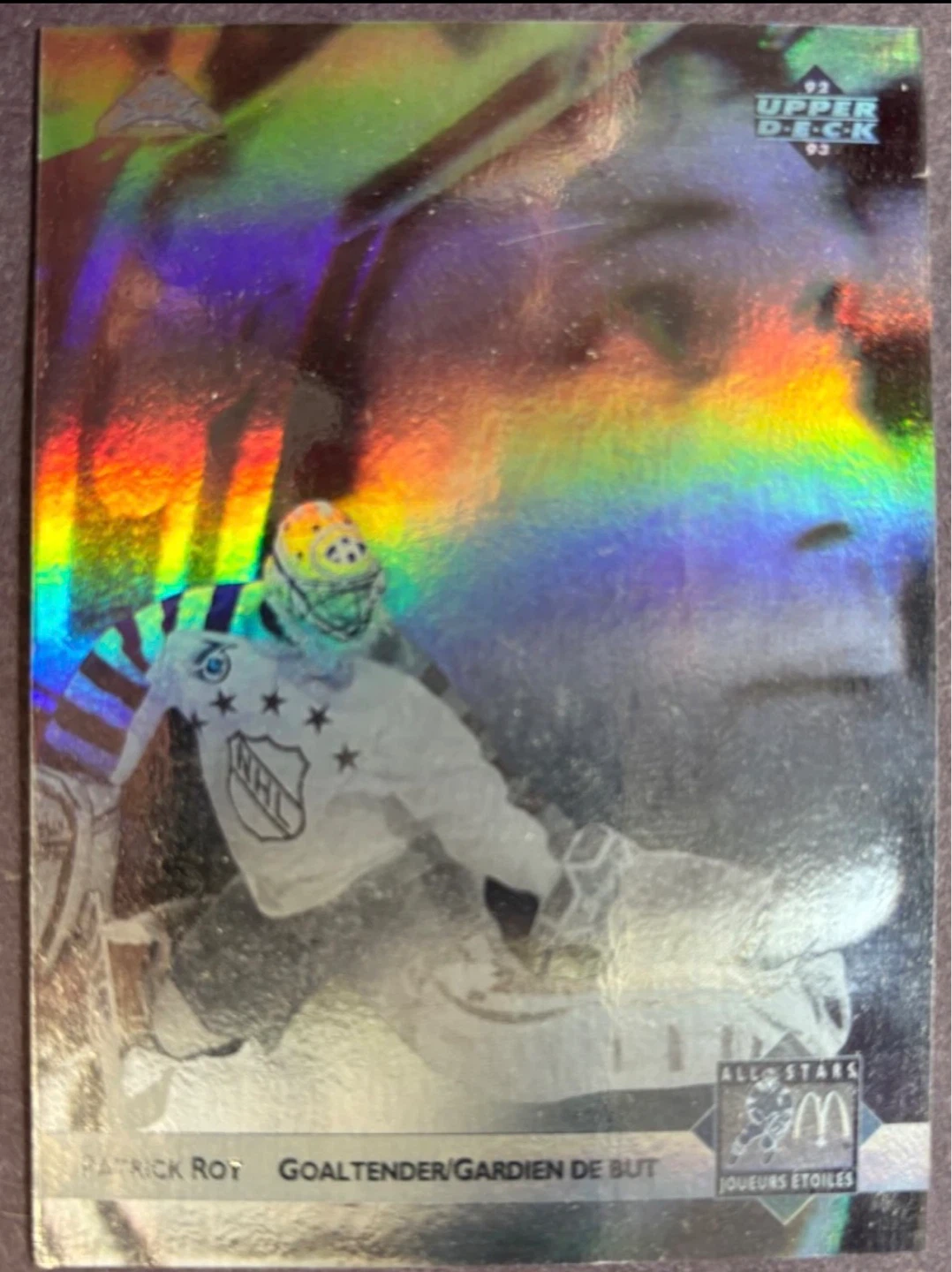 1993 Upper Deck Patrick Roy All-Star Card