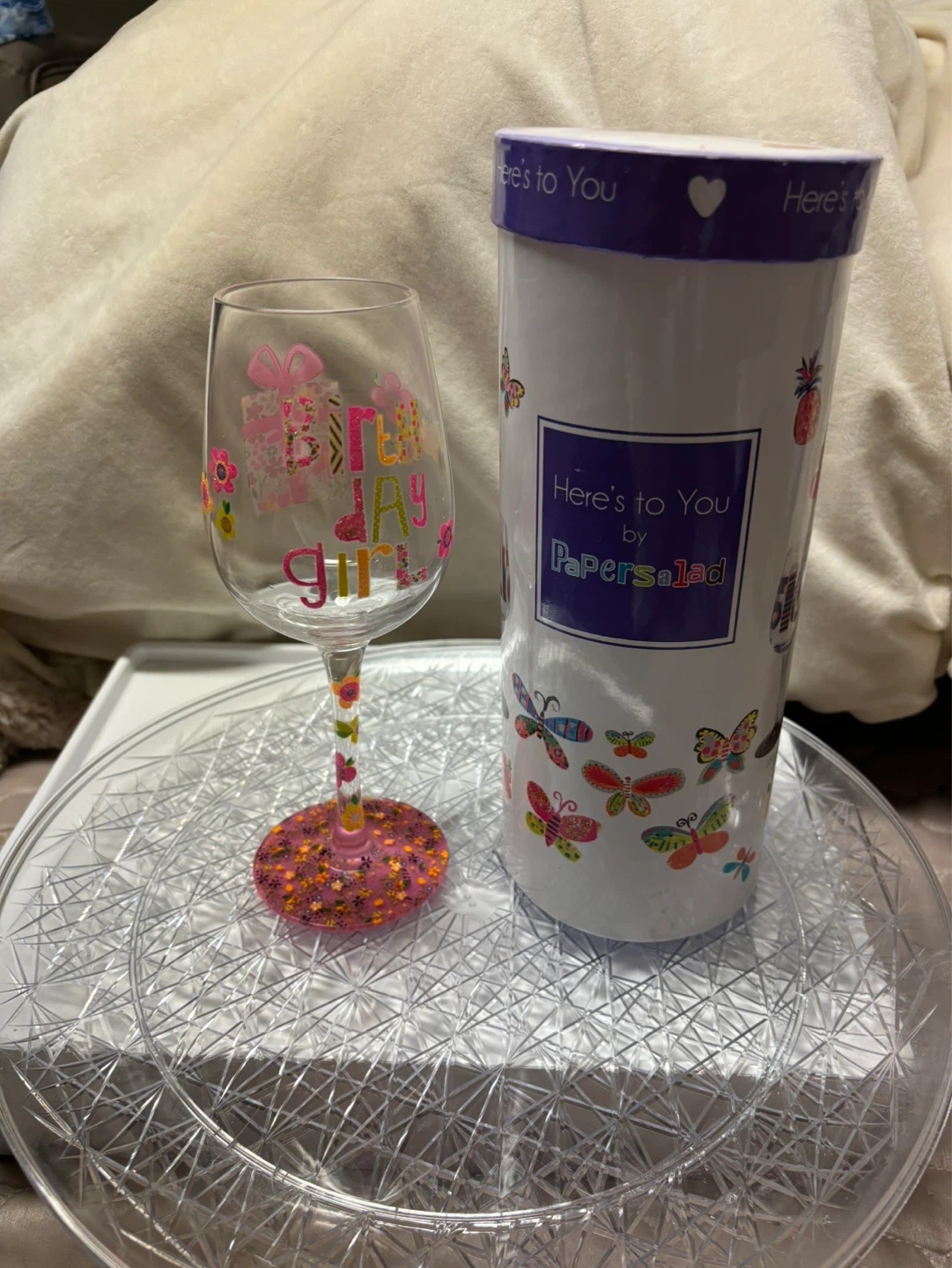 Birthday Girl Wine Glass by Paper Salad