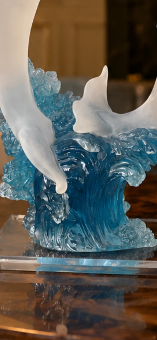 Glass Dolphin Sculpture - photo 3