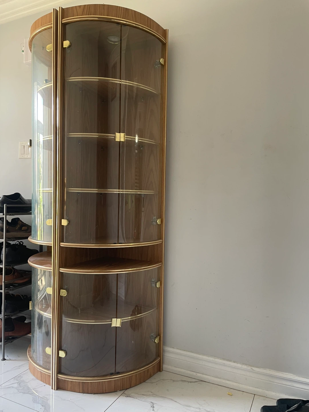 Curved Glass Display Cabinet/Corner Stand - photo 2