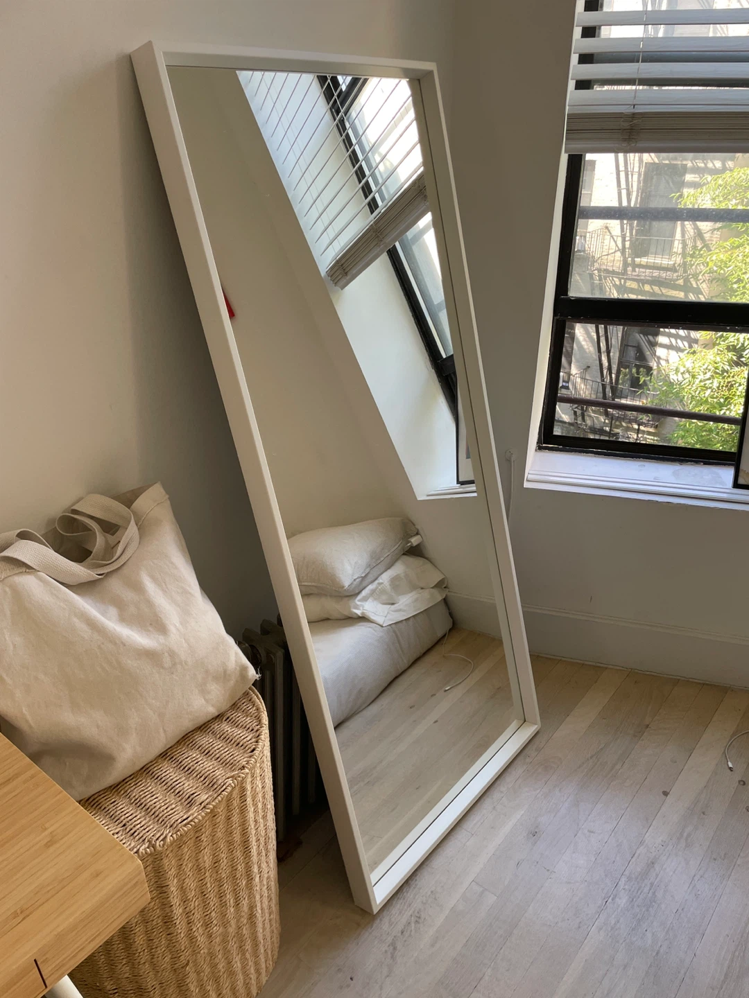 White Framed Full Length Mirror