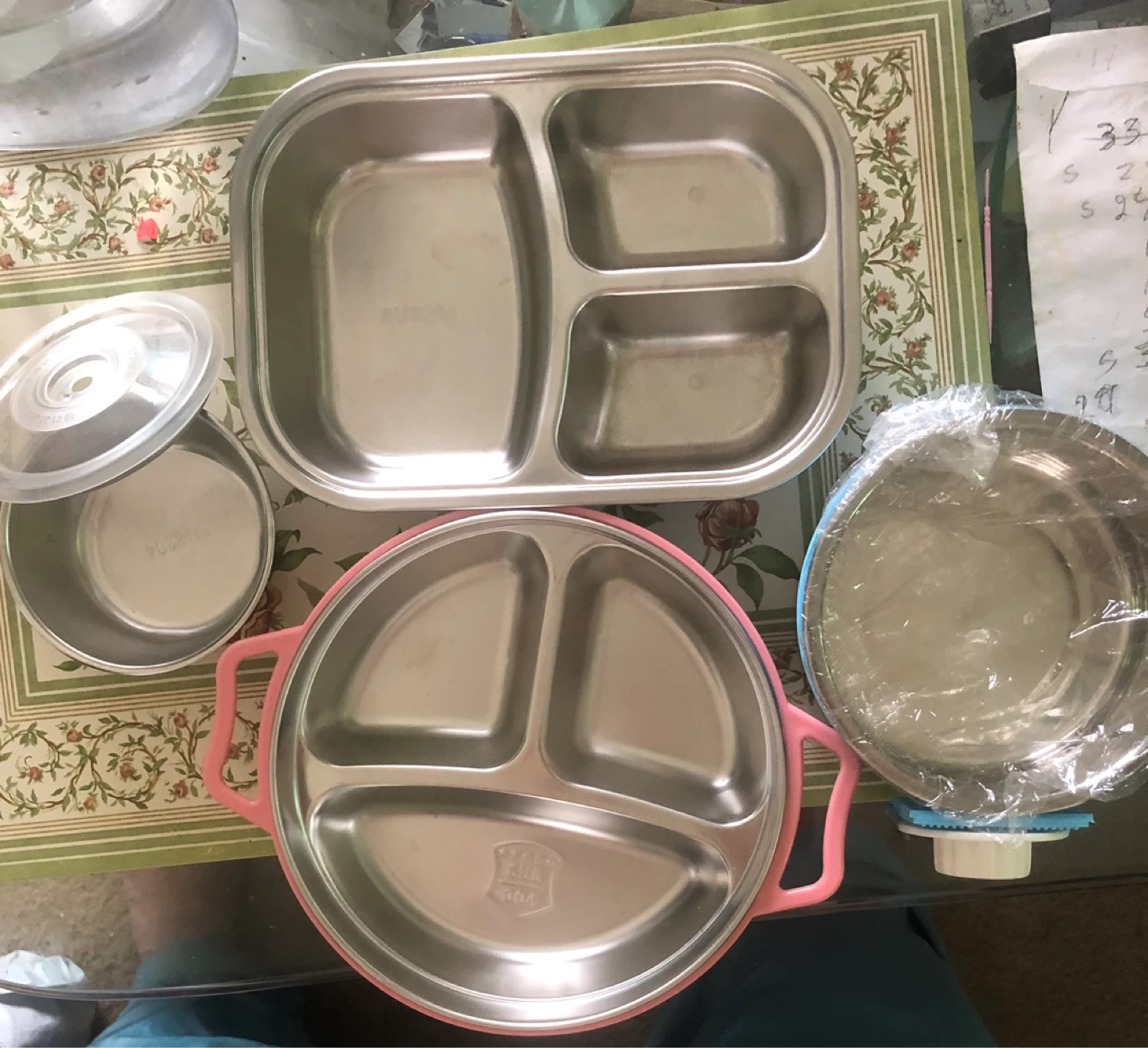 4 piece divided plates and bowl Stainless steel - photo 2