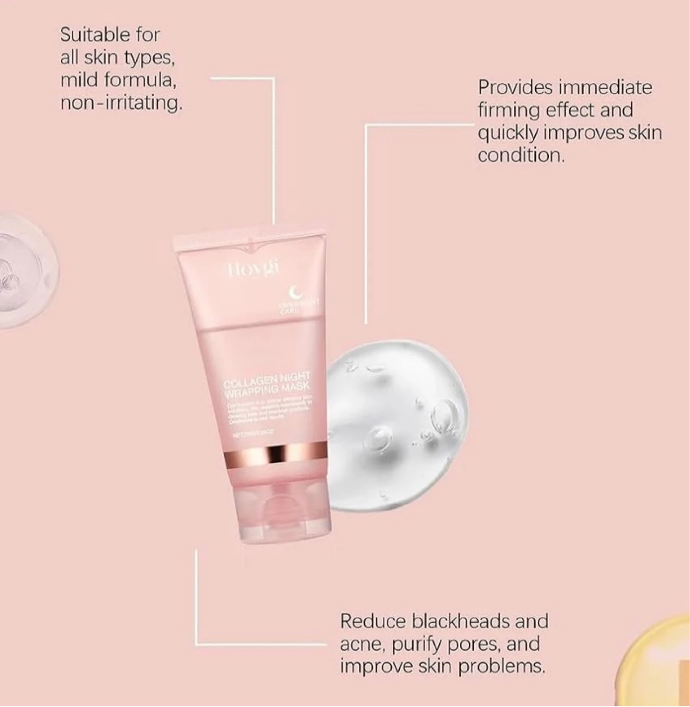 Hoygi Collagen Night Wrapping Mask with Applicator Brush - photo 2