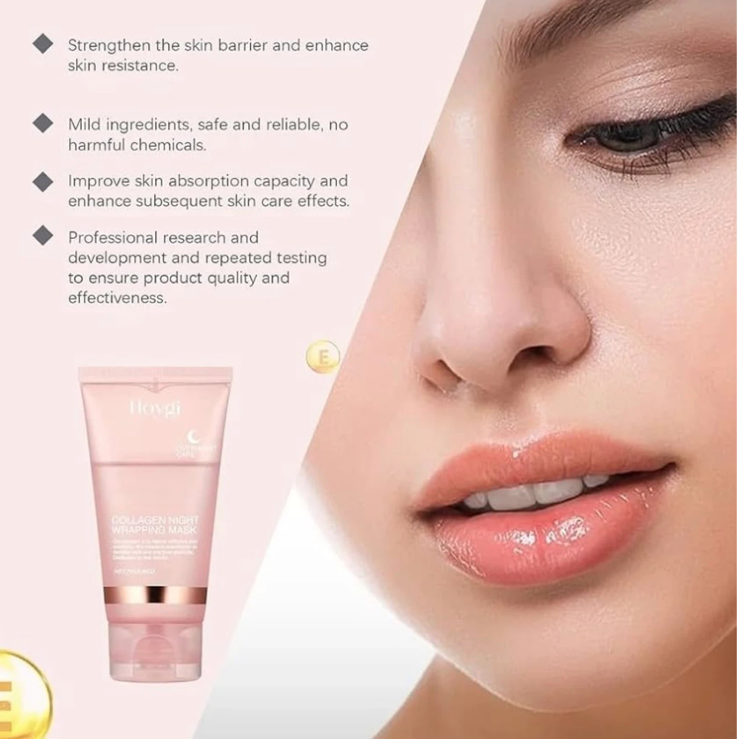 Hoygi Collagen Night Wrapping Mask with Applicator Brush - photo 3