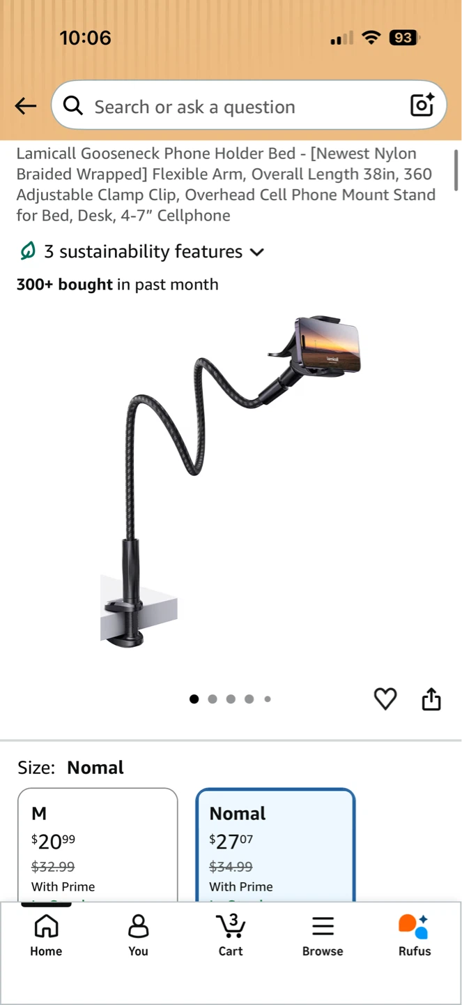 Lamicall Adjustable Gooseneck Phone Holder - photo 3