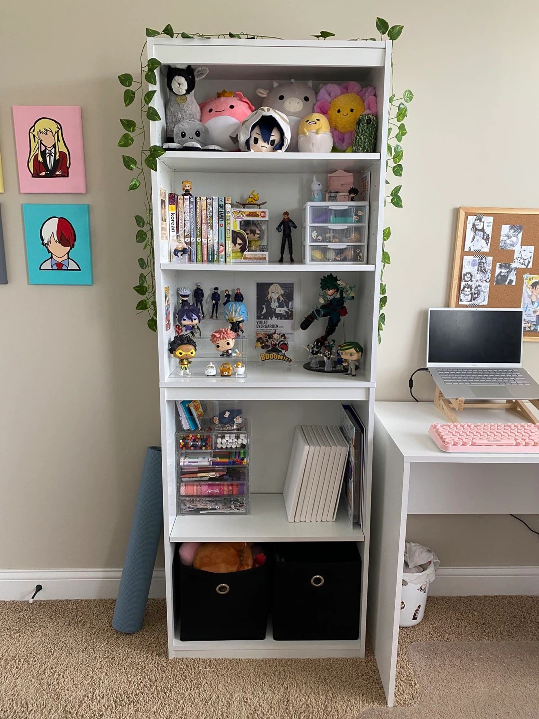 White bookshelf