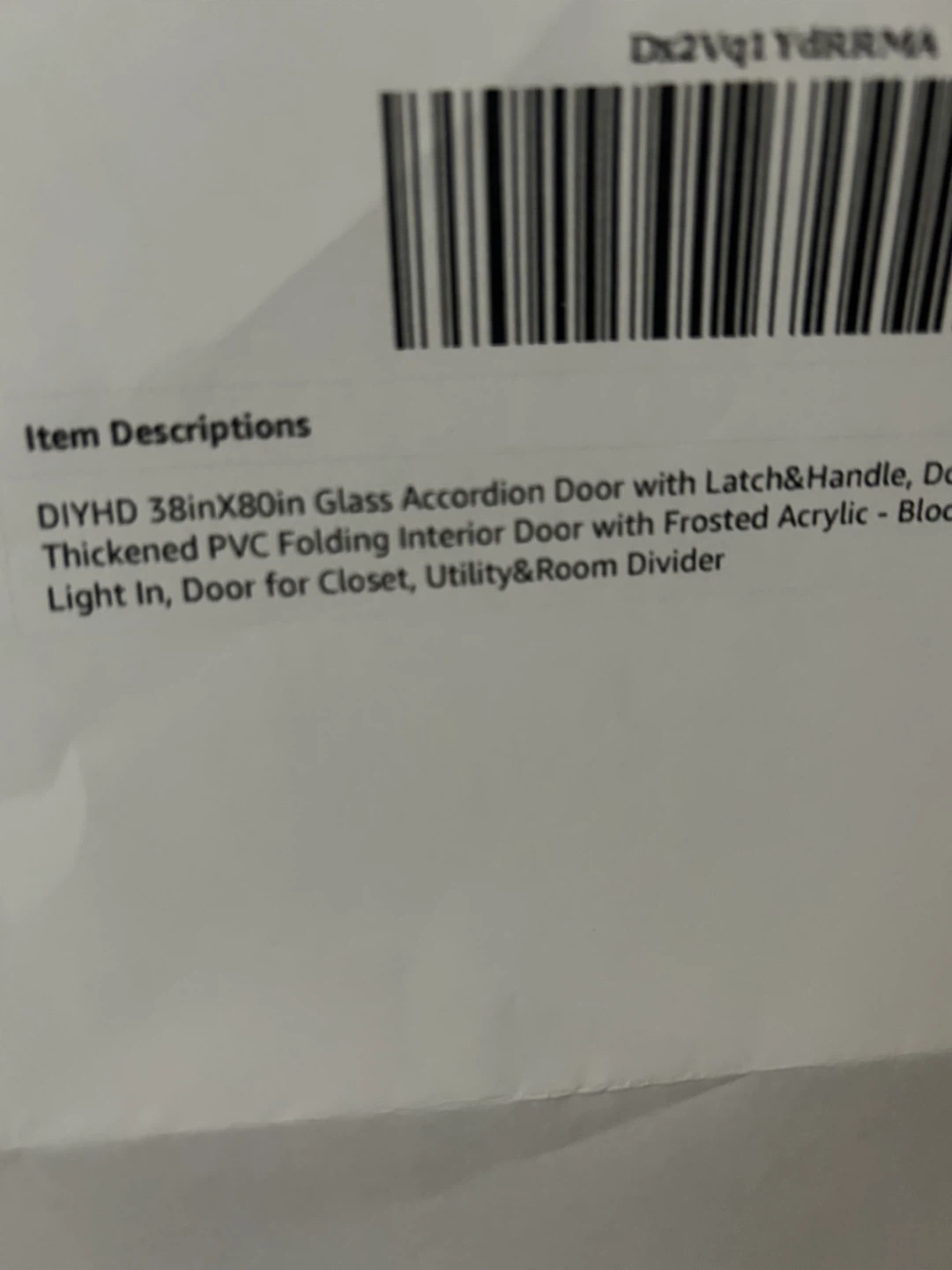 DIYHD Glass Accordion Door 38in X 80in - photo 5