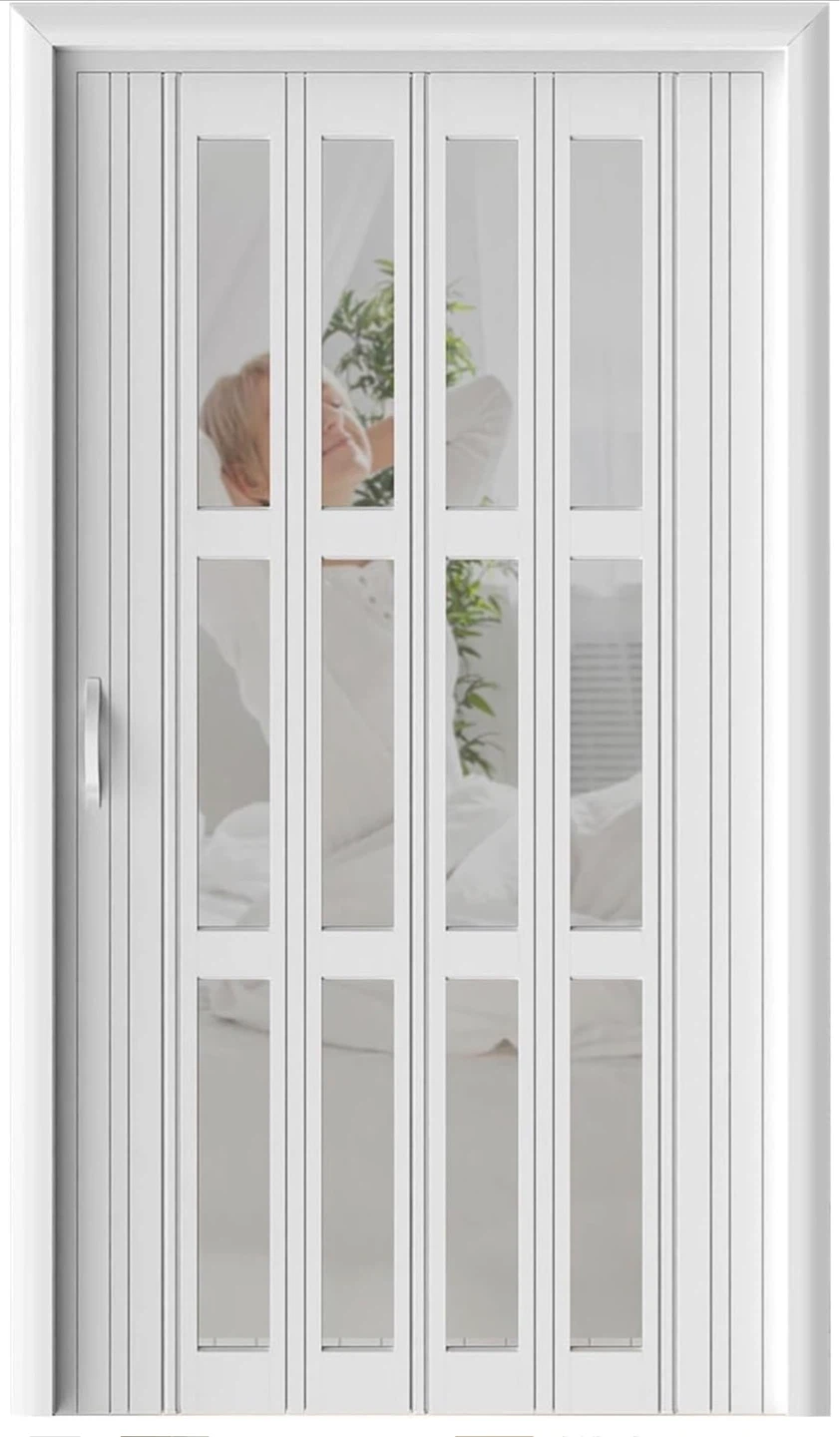 DIYHD Glass Accordion Door 38in X 80in