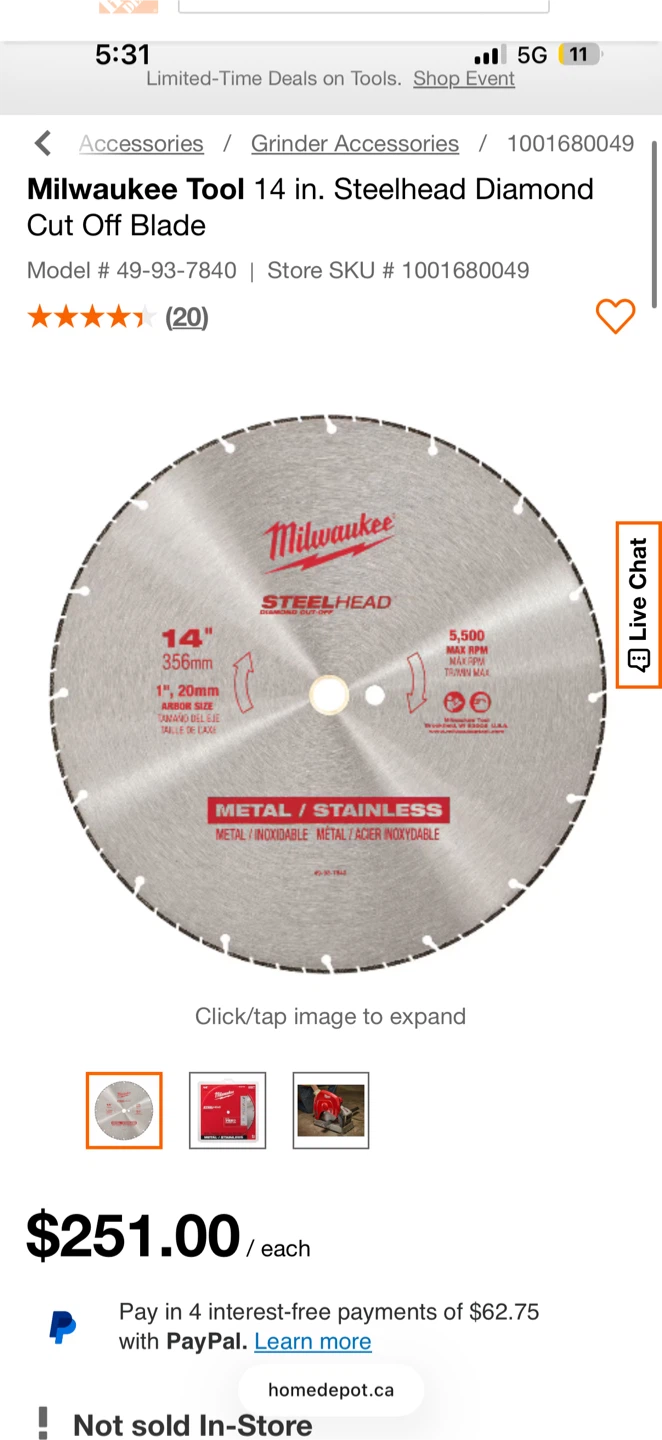 Milwaukee 14 Inch Diamond Blades