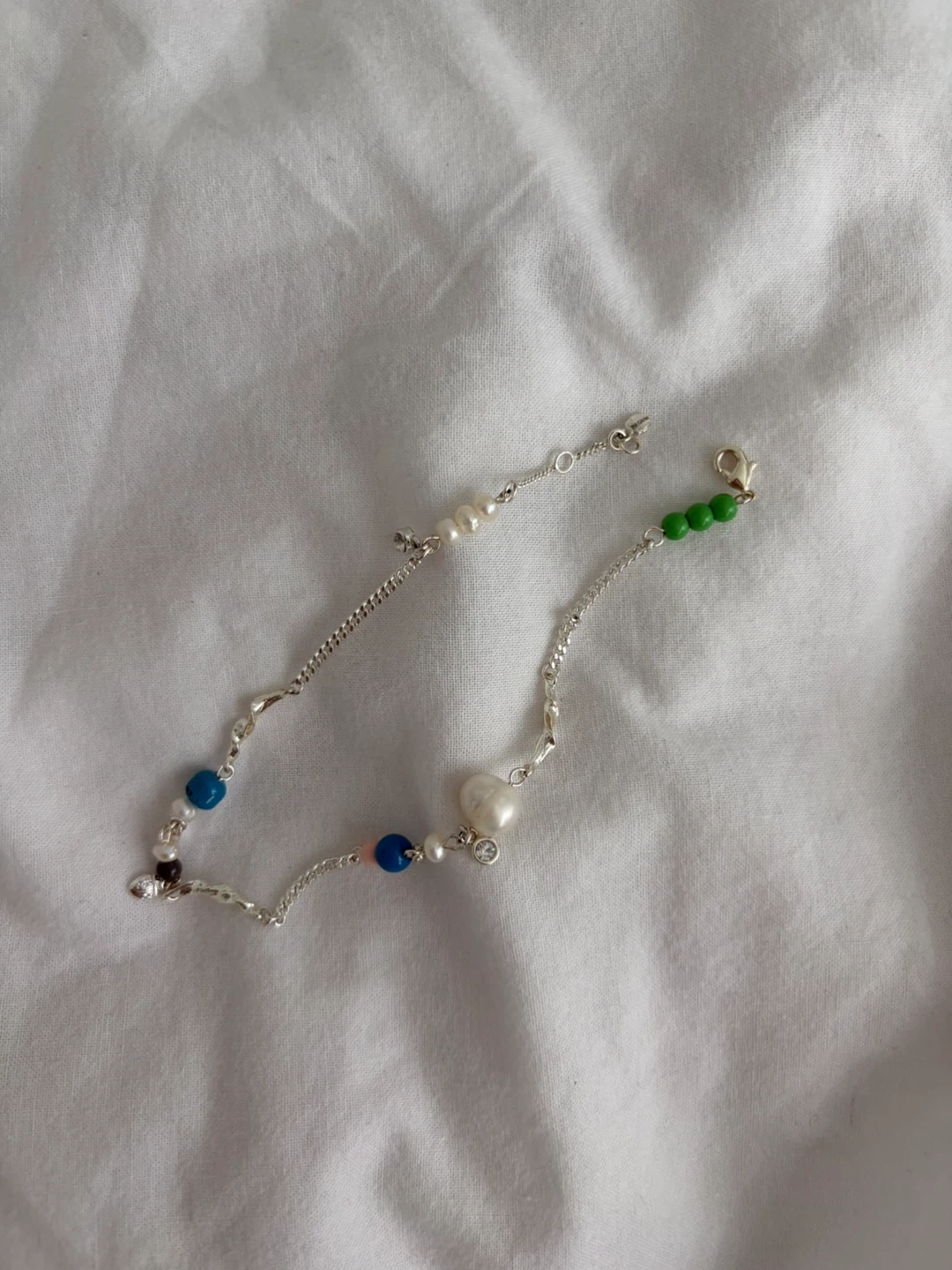 Pilgrim Beaded anklet with Pearls