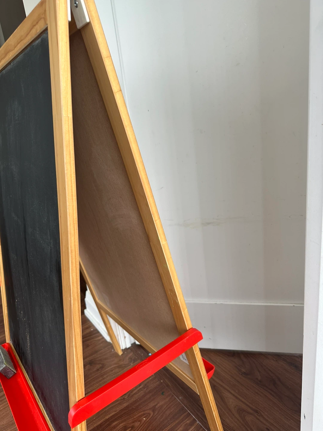 Wooden Easel with Chalkboard and Whiteboard - photo 4