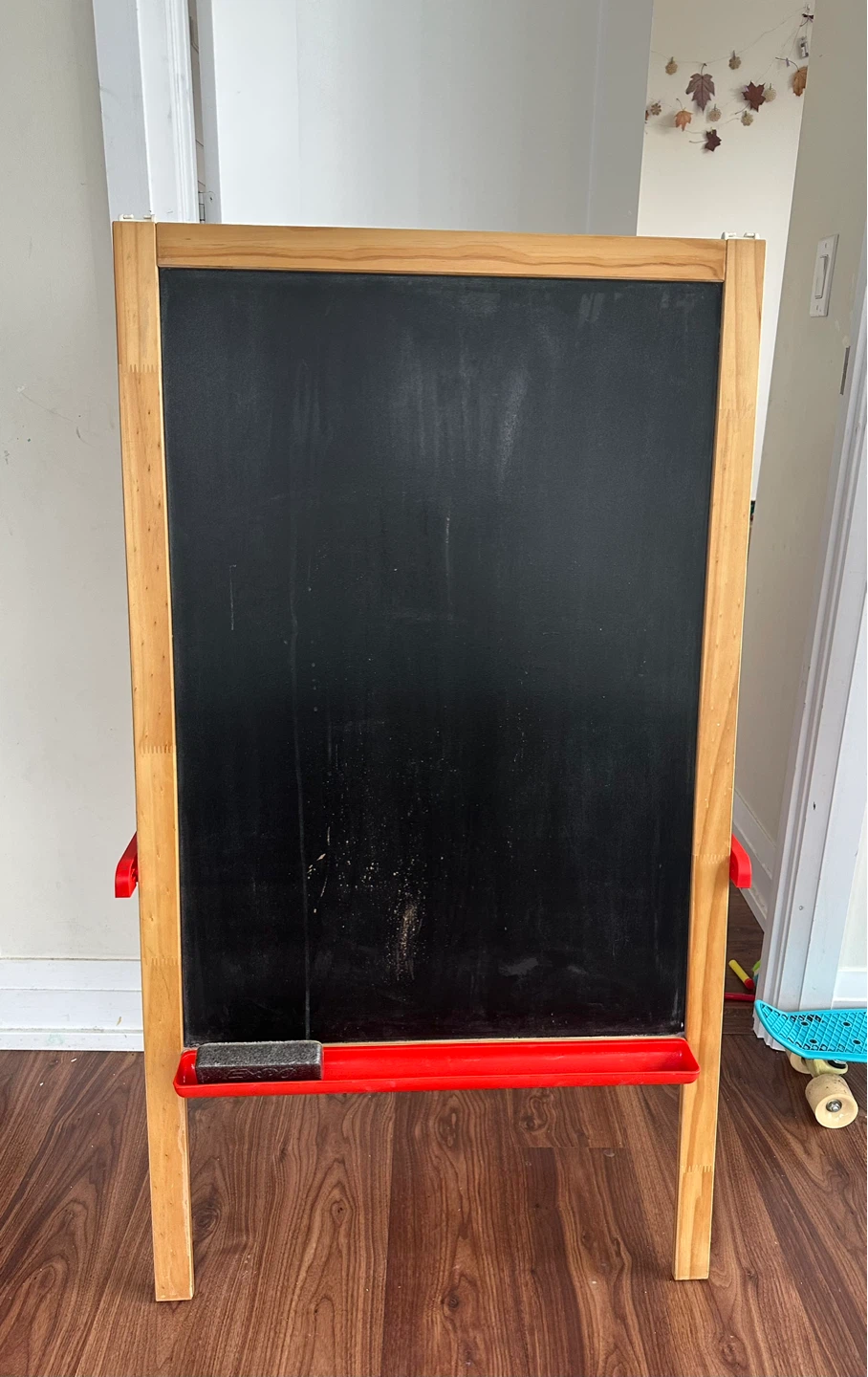 Wooden Easel with Chalkboard and Whiteboard - photo 2