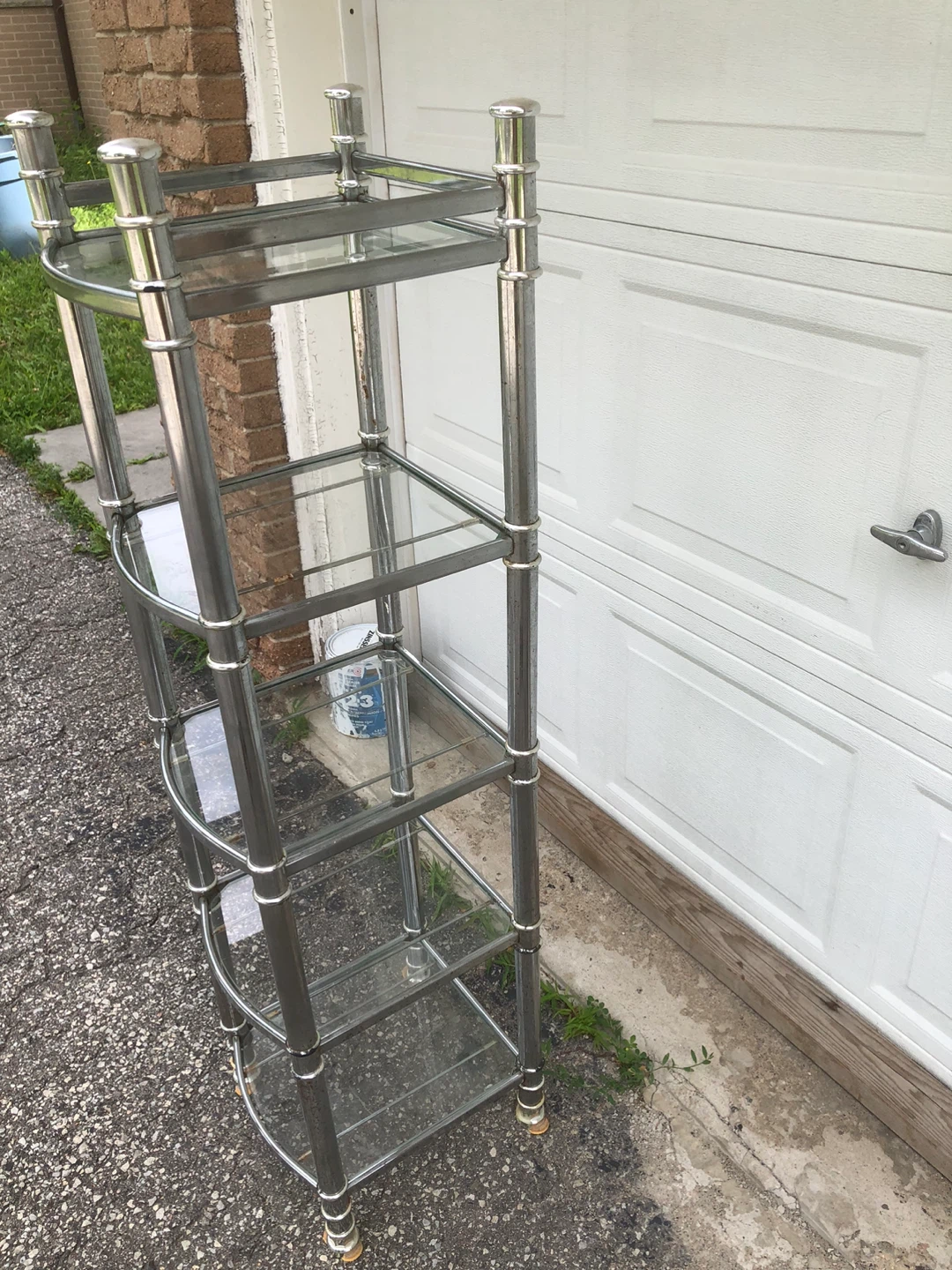 Glass and Chrome Shelf Unit - photo 2