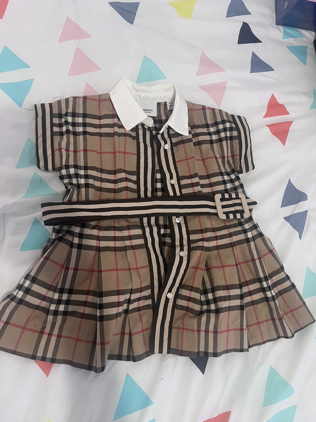 Burberry Plaid Dress with Belt