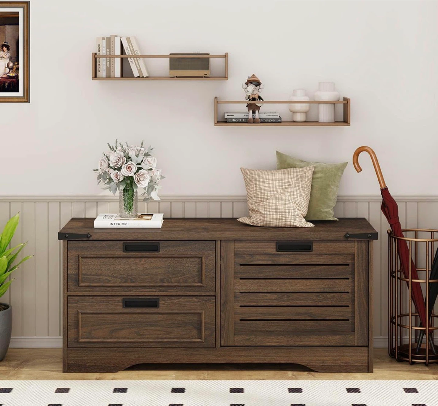 3-Drawer Shoe Cabinet with Storage - photo 2