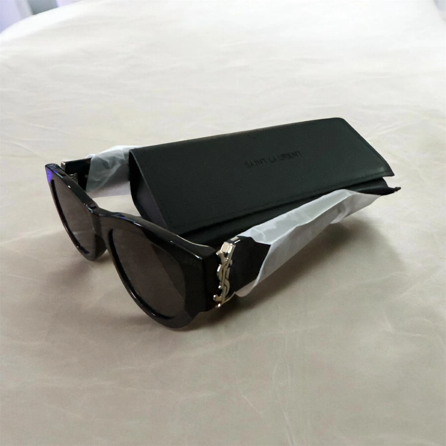 Saint Laurent Black Cat-Eye Sunglasses