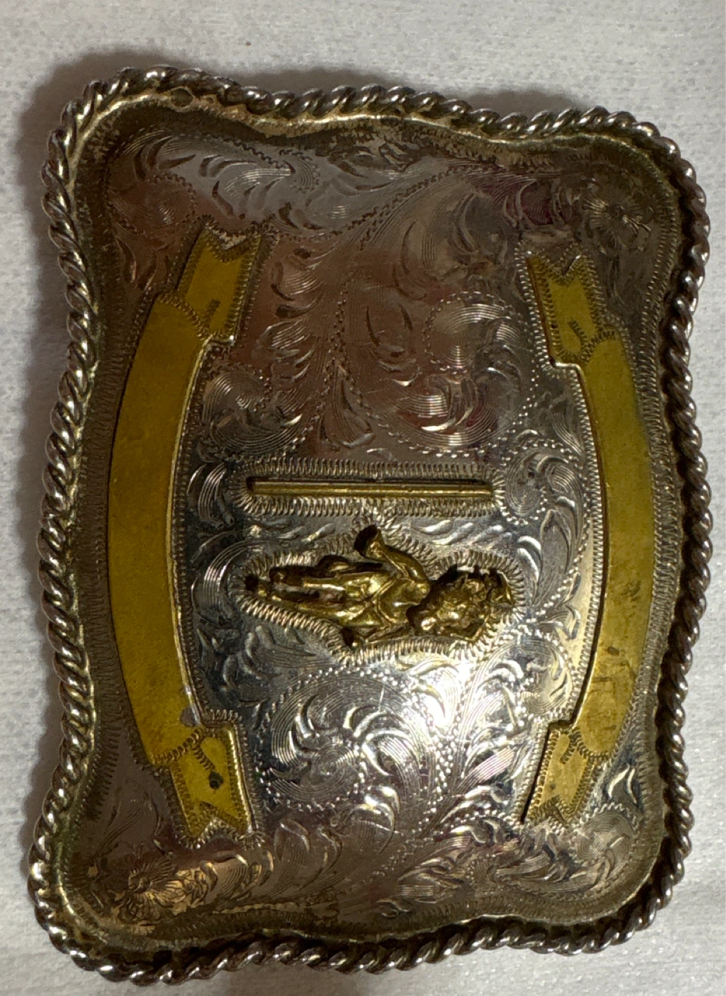 Vintage Silver Plated Alpaca Mexico Belt Buckle