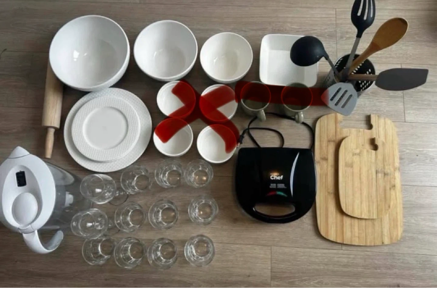 Moving Sale - Chef Waffle Maker & Kitchenware Set