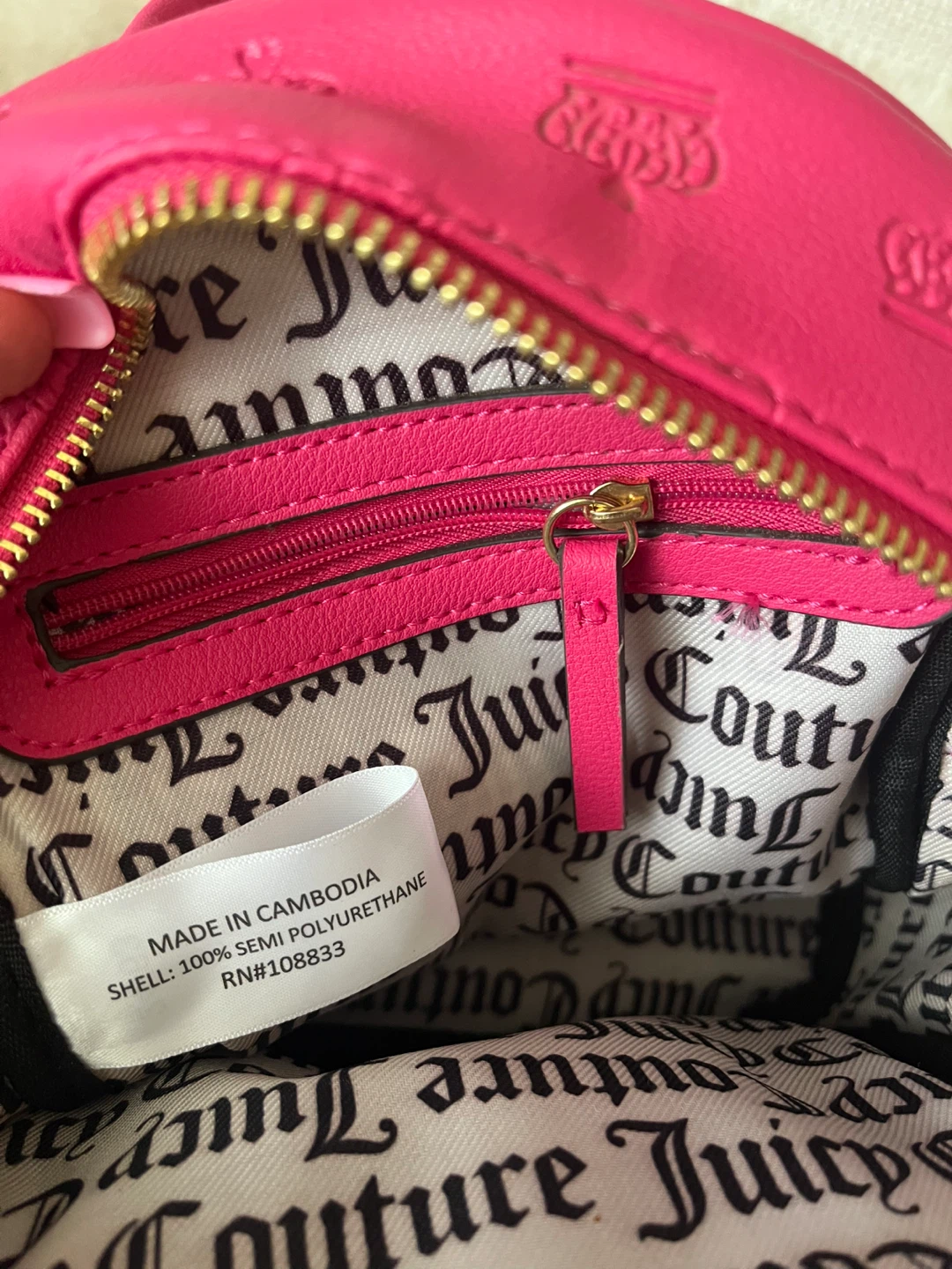 Juicy Couture Pink Mini Backpack With Keychain - photo 5