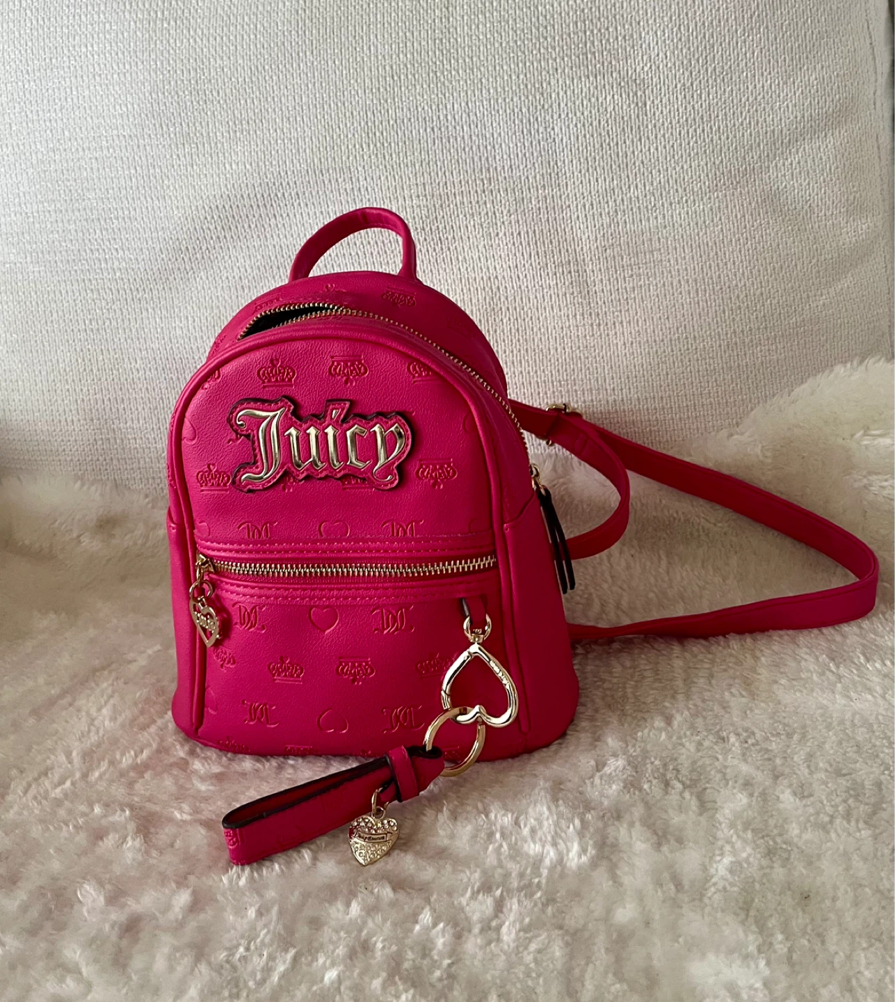 Juicy Couture Pink Mini Backpack With Keychain - photo 2