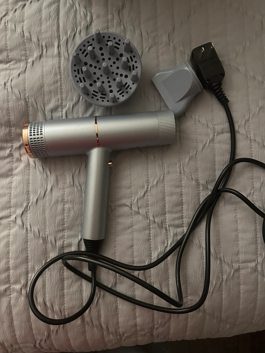 Silver Beauty Hair Dryer with Attachments - photo 2