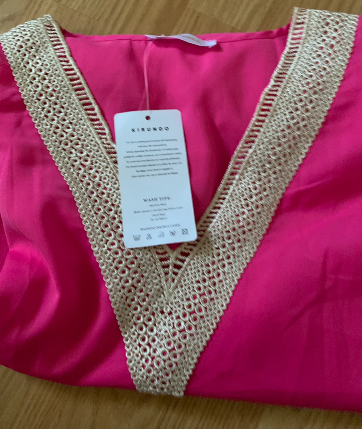 KIRUNDO Women's Pink V-Neck Top - Size XXL - photo 4