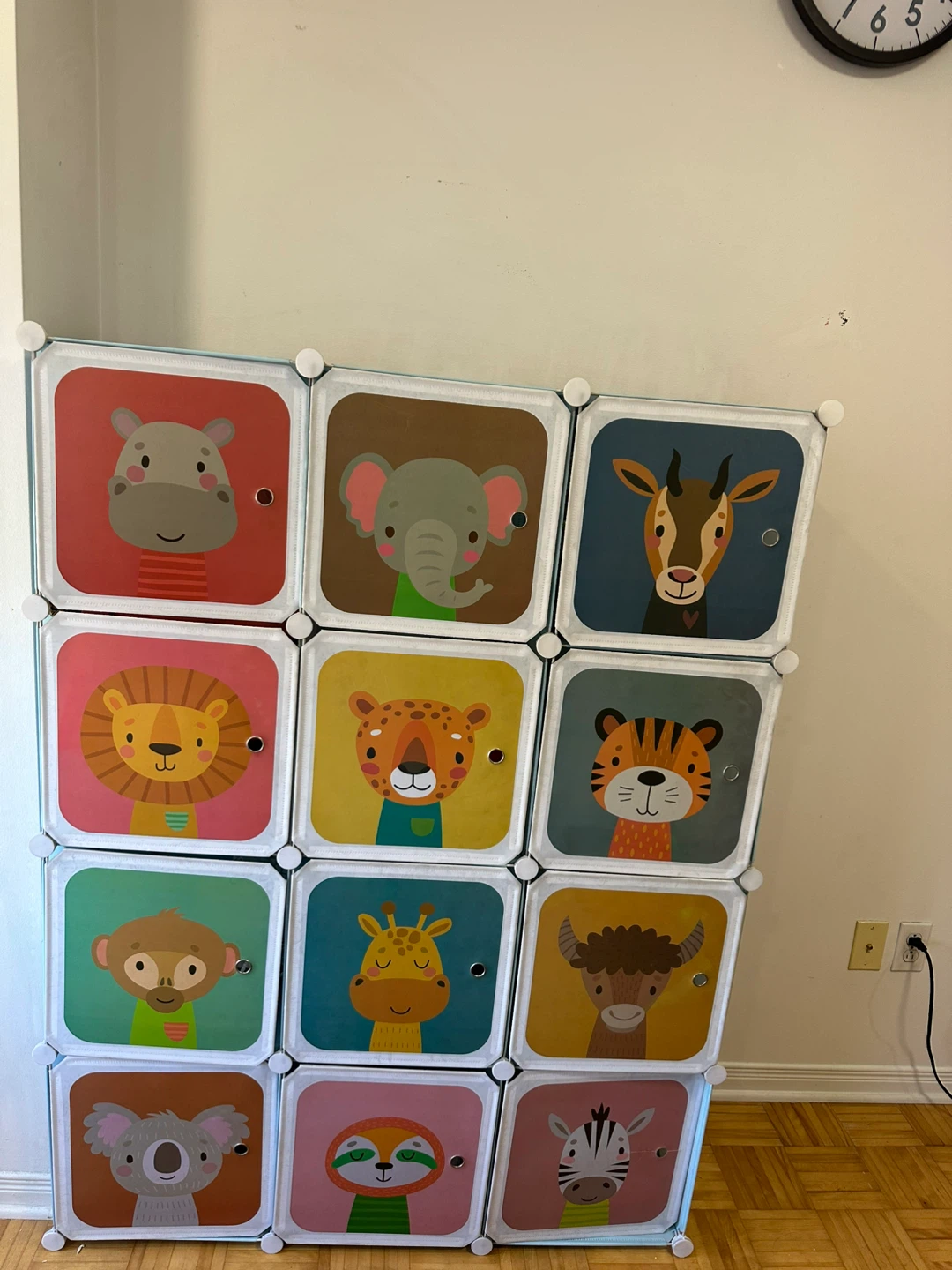 Kids Storage Cabinet with Animal Designs