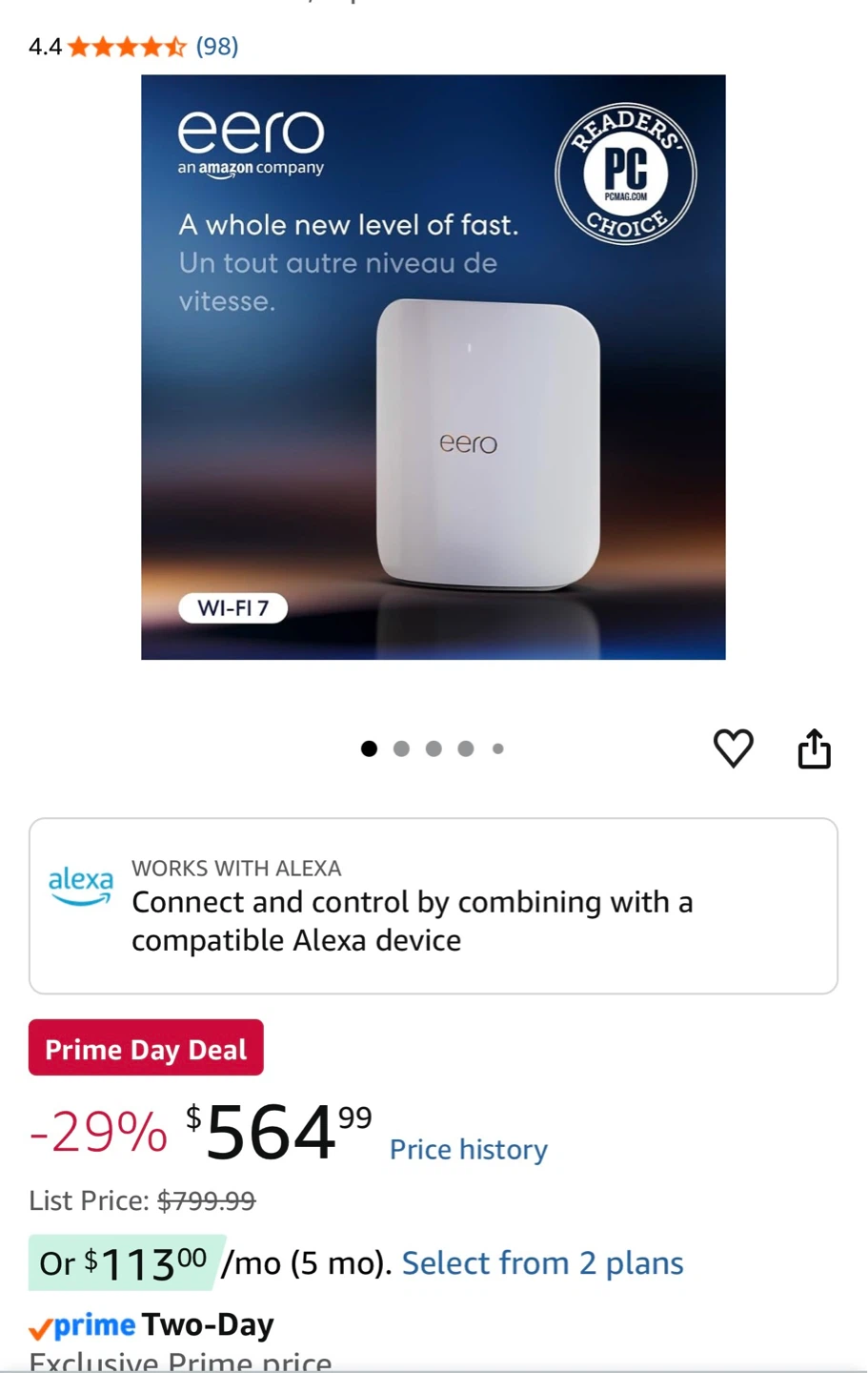 NIB eero 7 Wi-Fi 7 Router - photo 3