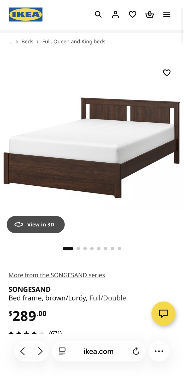 IKEA “Songesand” White Bed Frame with Luroy Slats - photo 5