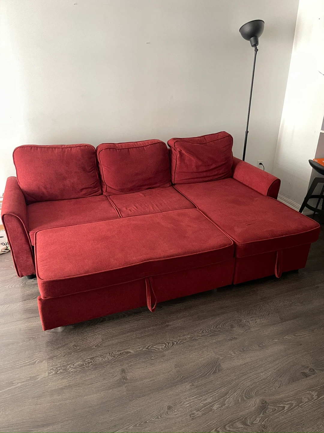 Structube ALEX Sofa-bed with Storage - Red