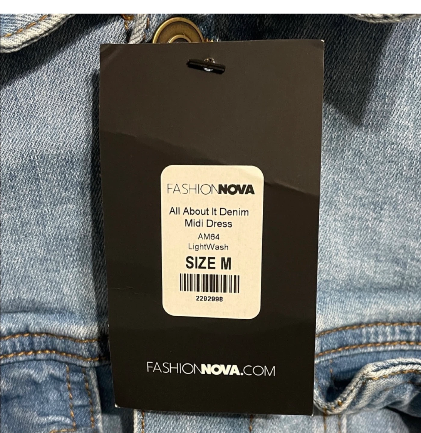 Fashion Nova Denim Midi Dress - Size M - photo 2