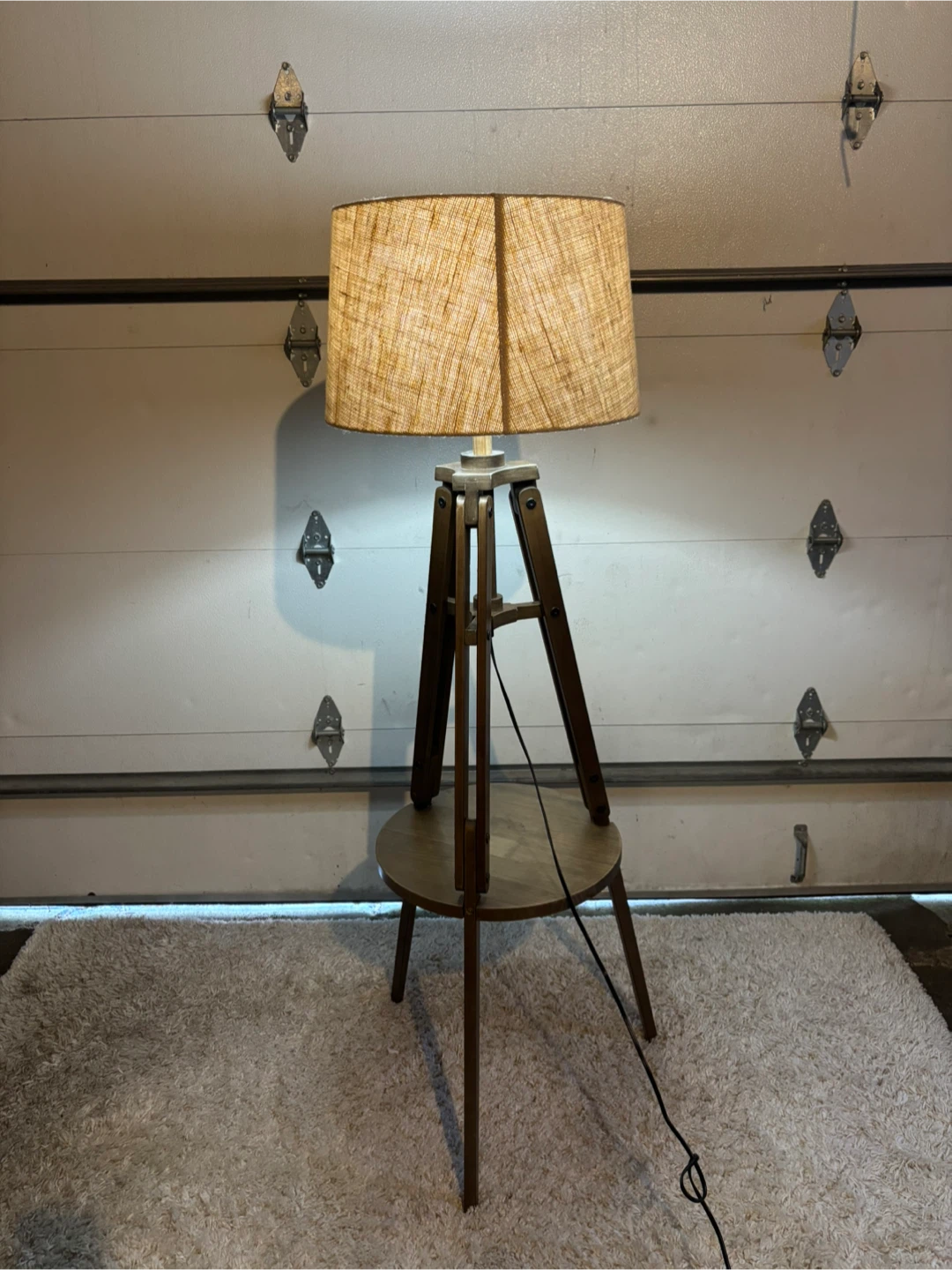Wooden Tripod Floor Lamp