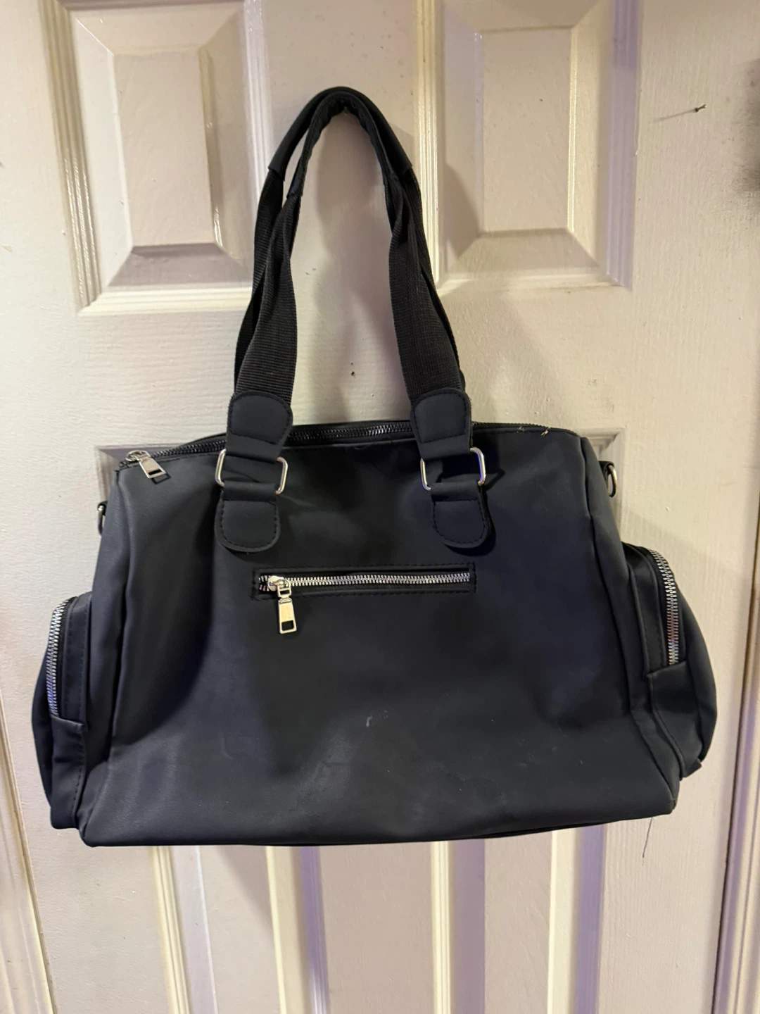 Black Duffel Bag with Inspirational Text - photo 4