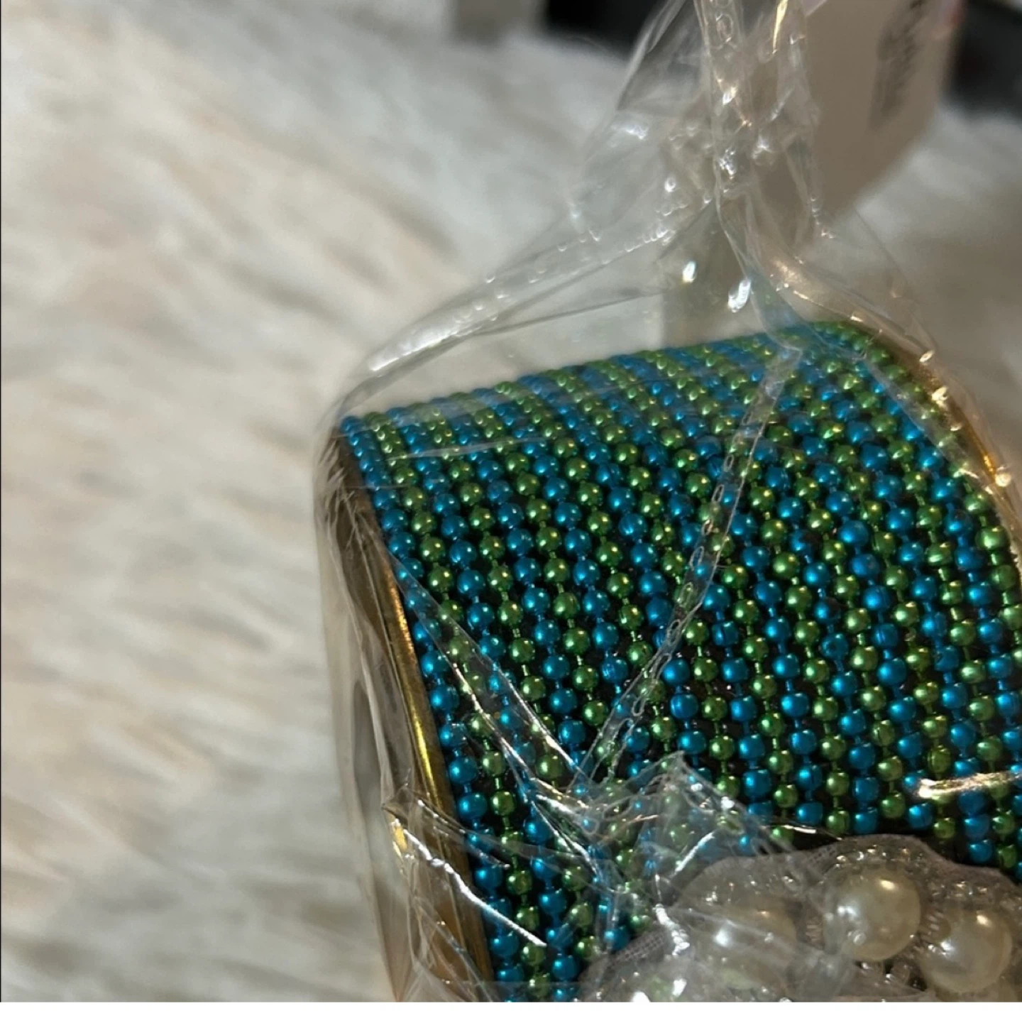 Beaded Cuff Bracelet with Pearls - photo 2