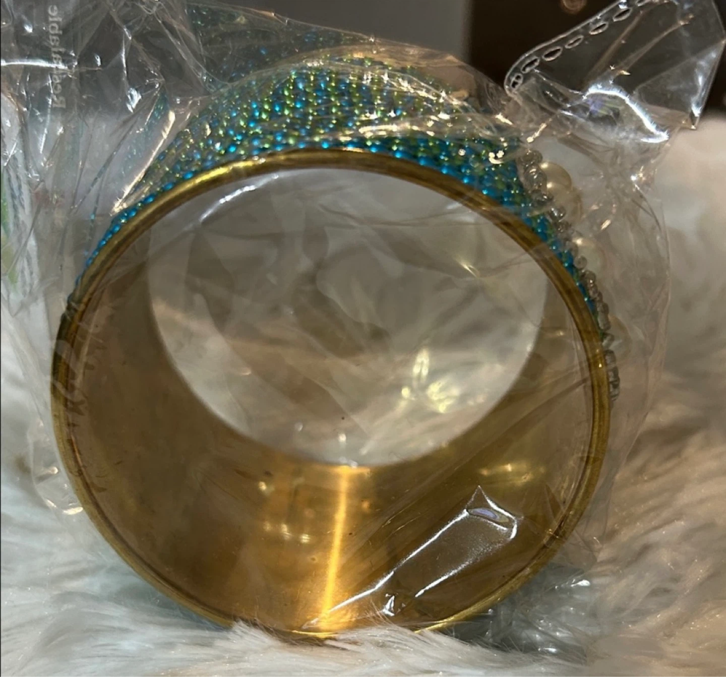 Beaded Cuff Bracelet with Pearls - photo 3