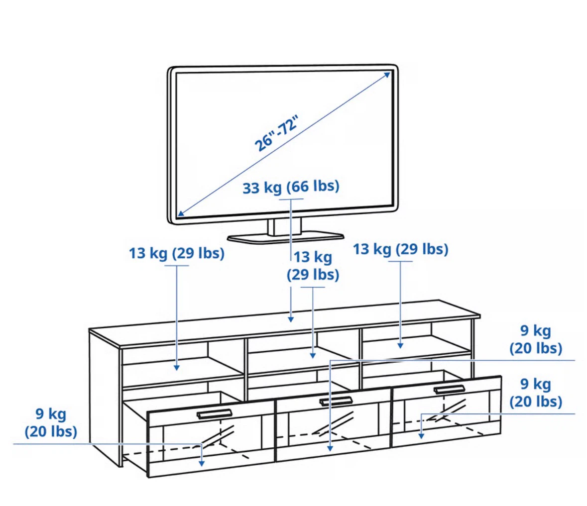 IKEA BRIMNES TV Bench Black - photo 4