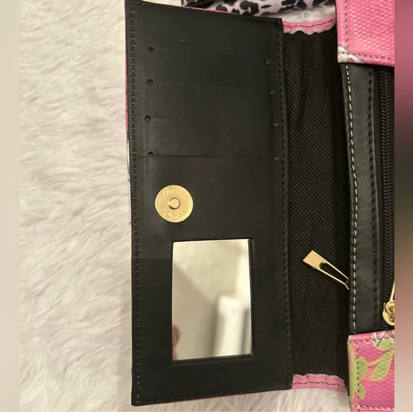 Minnie Mouse Leopard Print Wallet with Mirror - photo 5