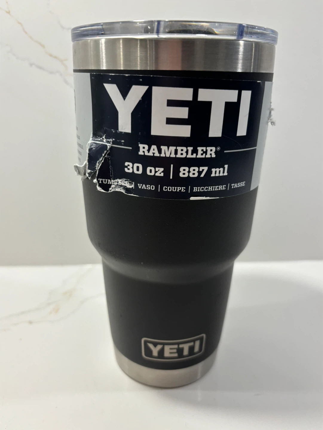 NEW YETI Rambler 30 oz Tumbler W/Magslider Lid, Black NEW