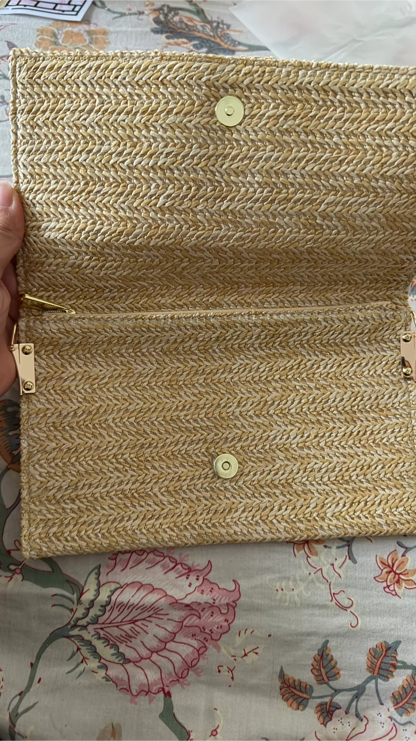 Dior Straw Clutch with Chain - photo 5