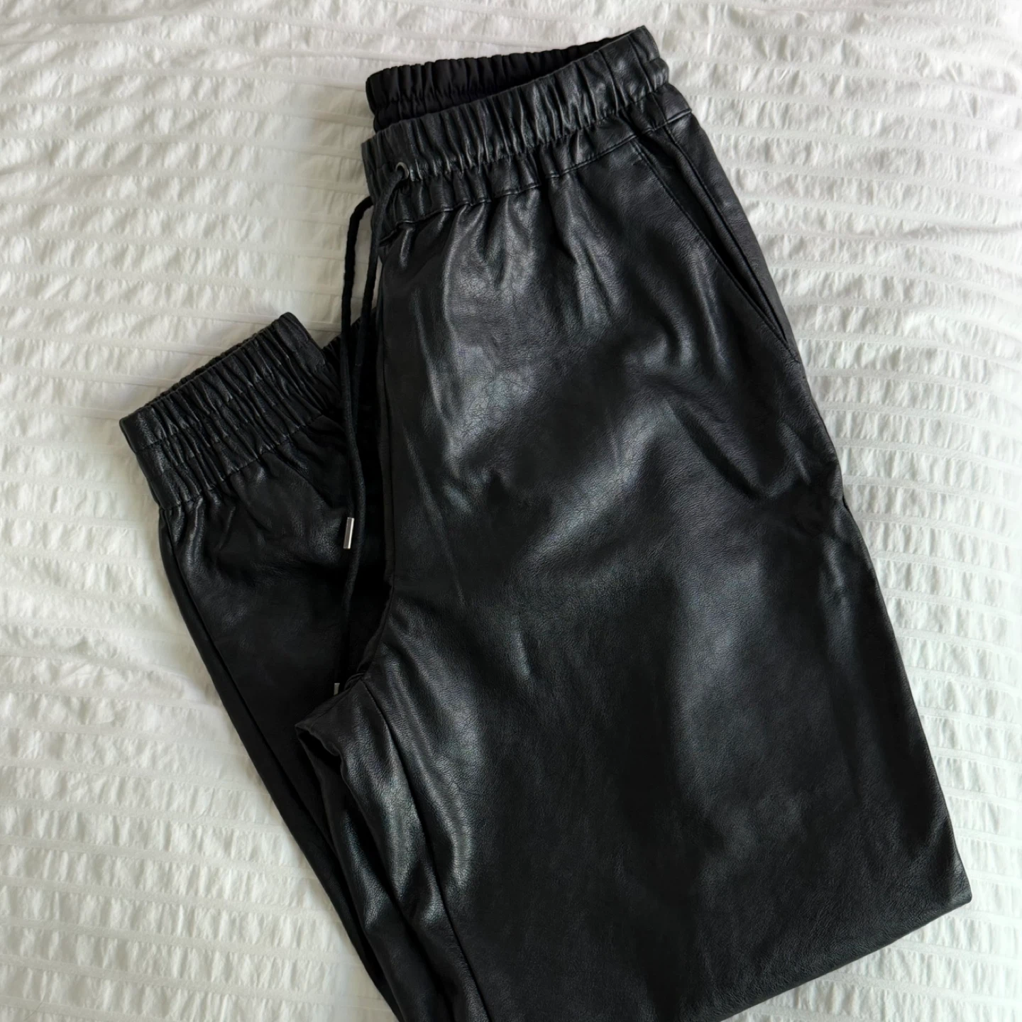 Dynamite Faux Leather Jogger Pants