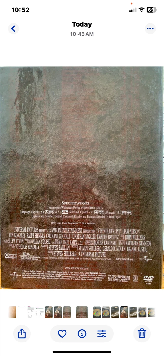 Schindler's List DVD - photo 4