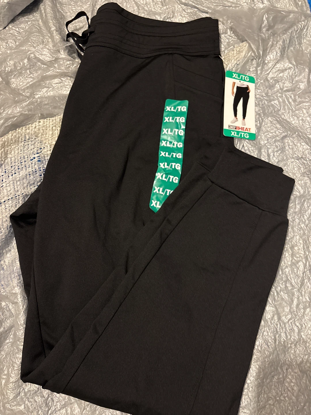 32 Degrees Heat Black Jogger Pants XL/TG