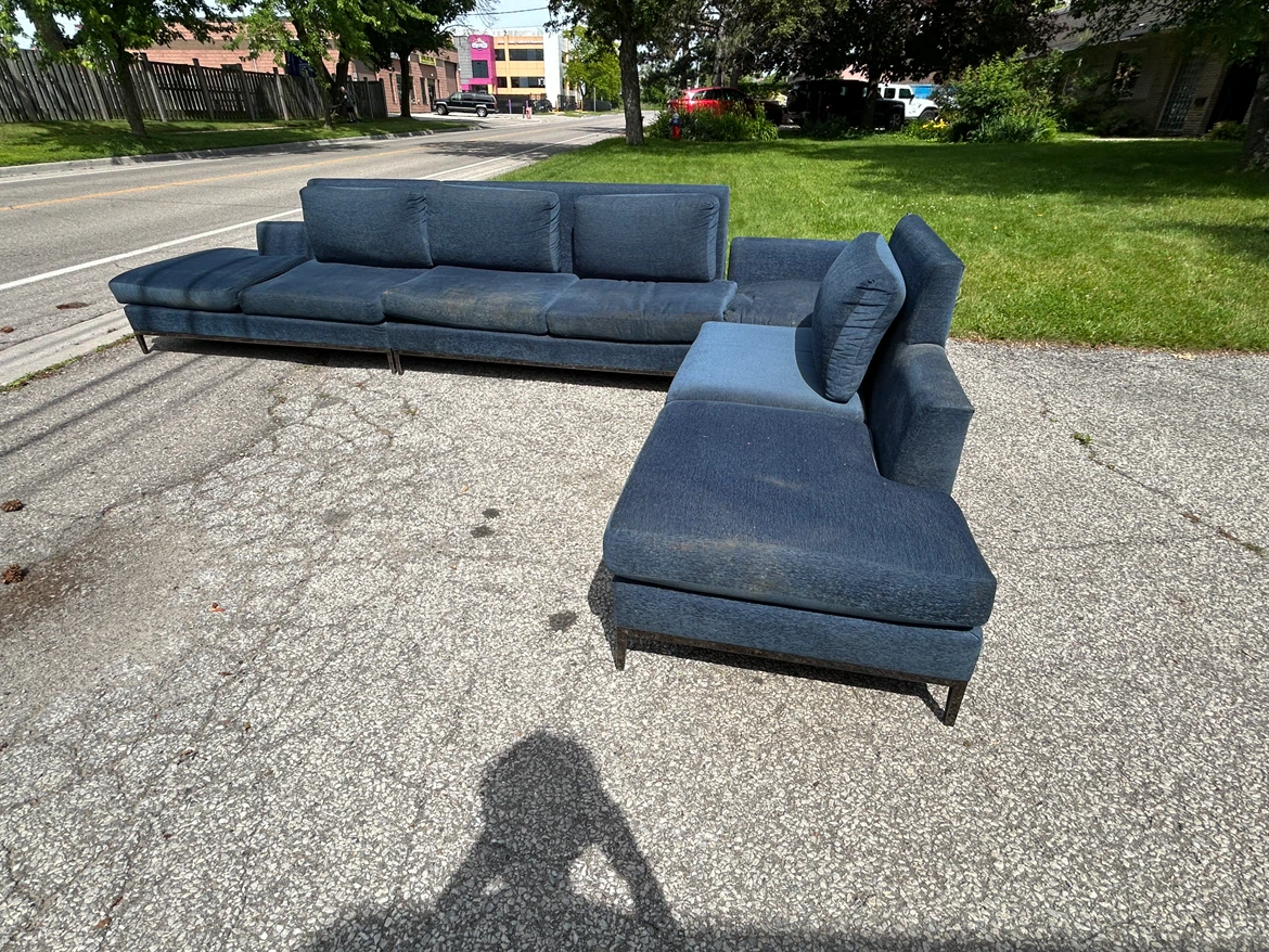 Blue Sectional Sofa - photo 2