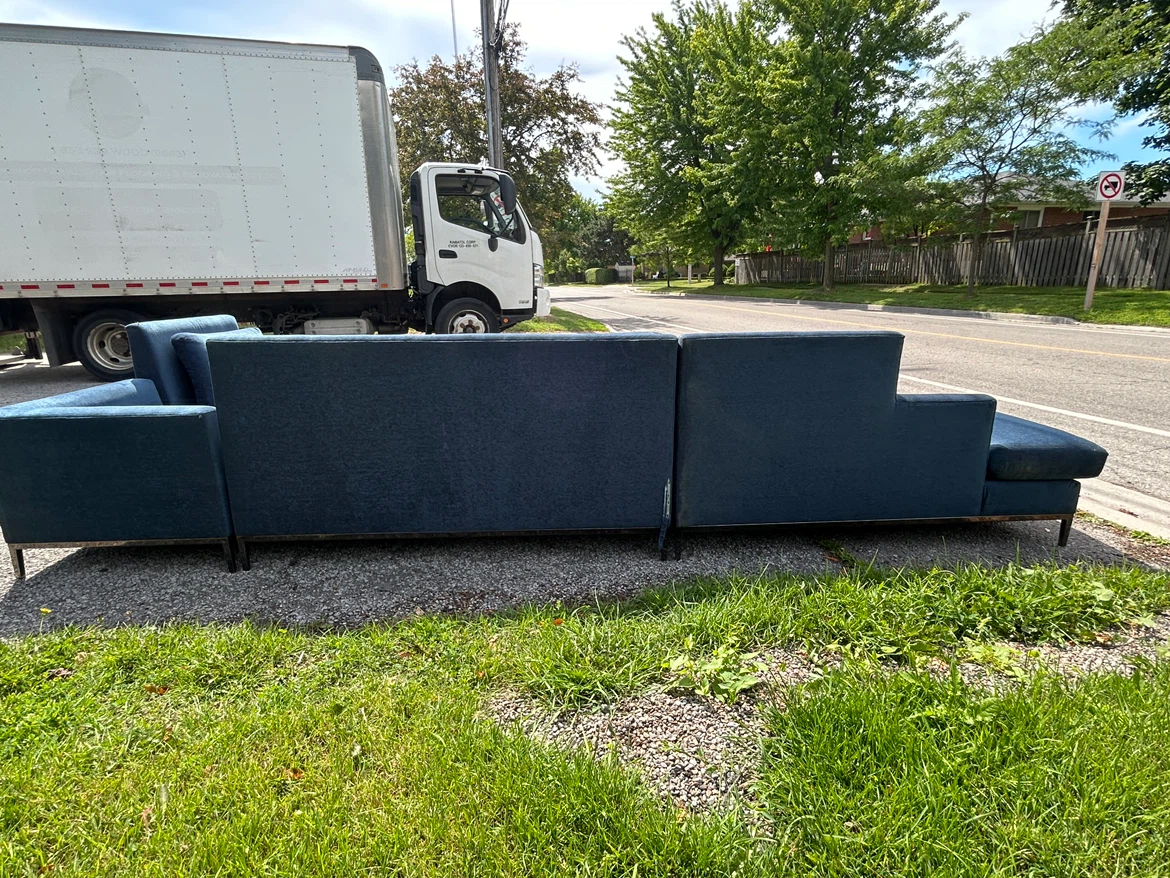 Blue Sectional Sofa - photo 3