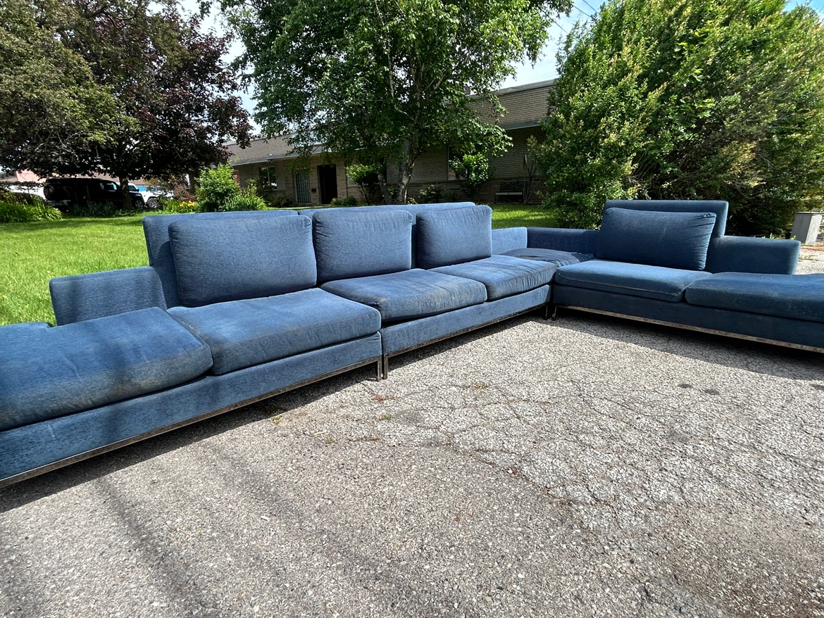 Blue Sectional Sofa - photo 4