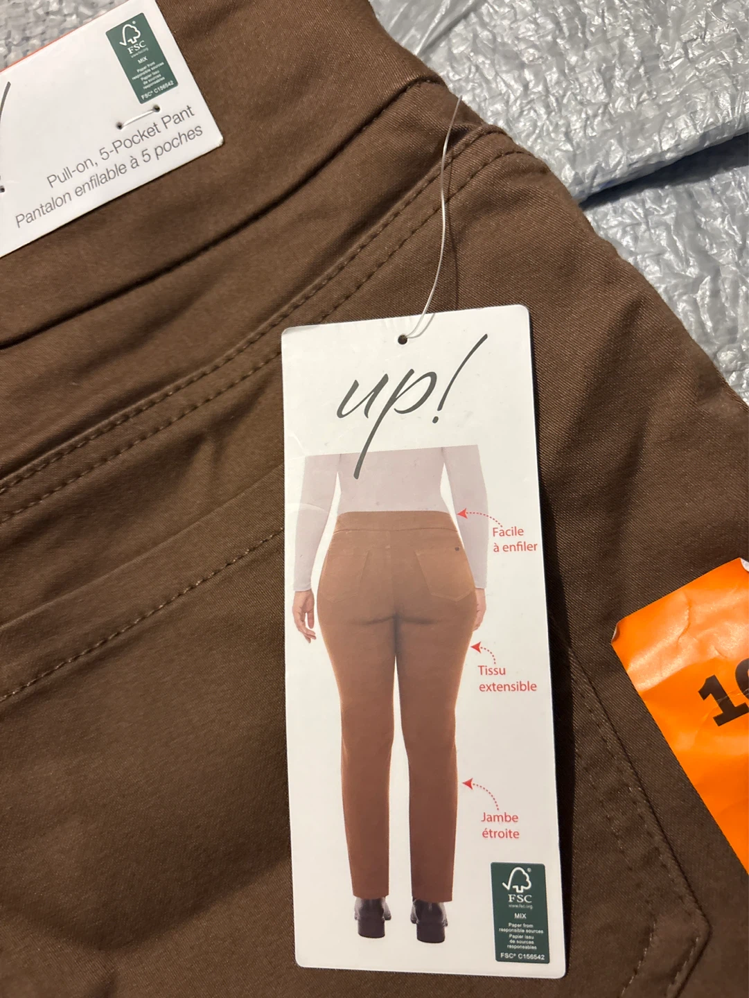 Up! Pull-on 5-Pocket Pant - Brown - photo 3