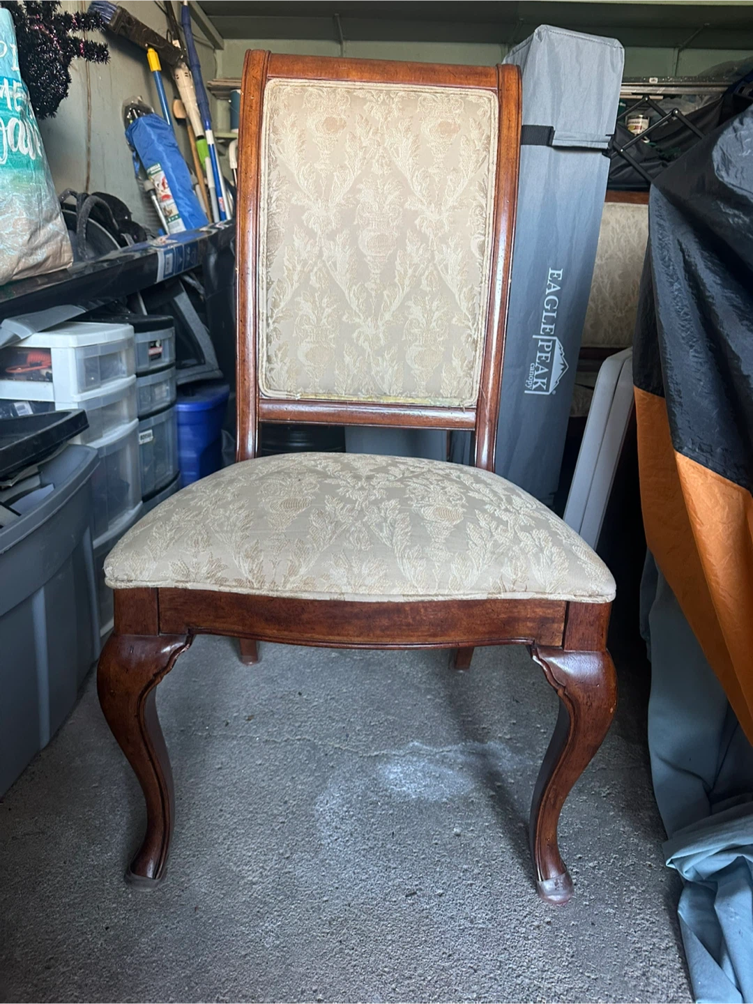 Thomasville cherry wood Chairs with Upholstered Seat and Back